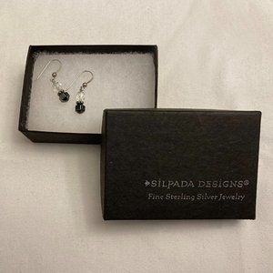 Silpada rare sterling silver and hematite earrings